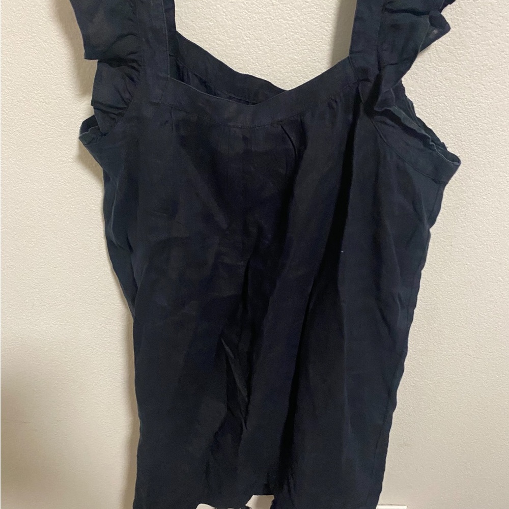 Vineyard Vines‎ Black Ruffle Linen Black Size Small